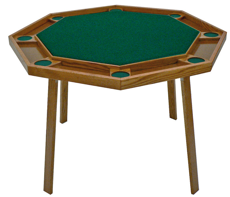 Compact Folding Poker Table in Oak