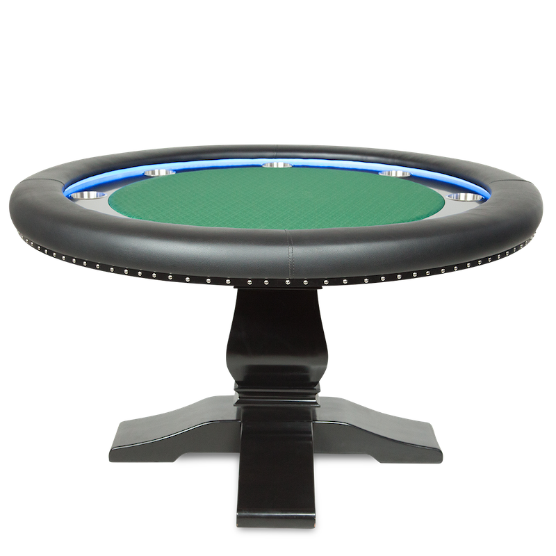 BBO-GINZA-POKER-TABLE-WITH-LED-LIGHTS-IN-GREEN-SUITED-SPEED-CLOTH