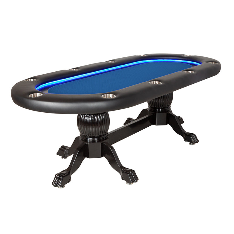 BBO-ELITE-ALPHA-POKER-TABLE-IN-BLACK-WITH-BLUE-SUITED-SPEED-CLOTH