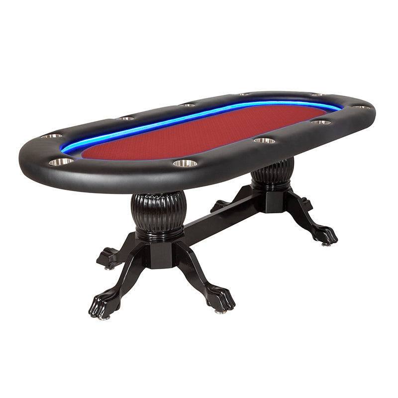 BBO-ELITE-ALPHA-POKER-TABLE-IN-BLACK-WITH-RED-SUITED-SPEED-CLOTH