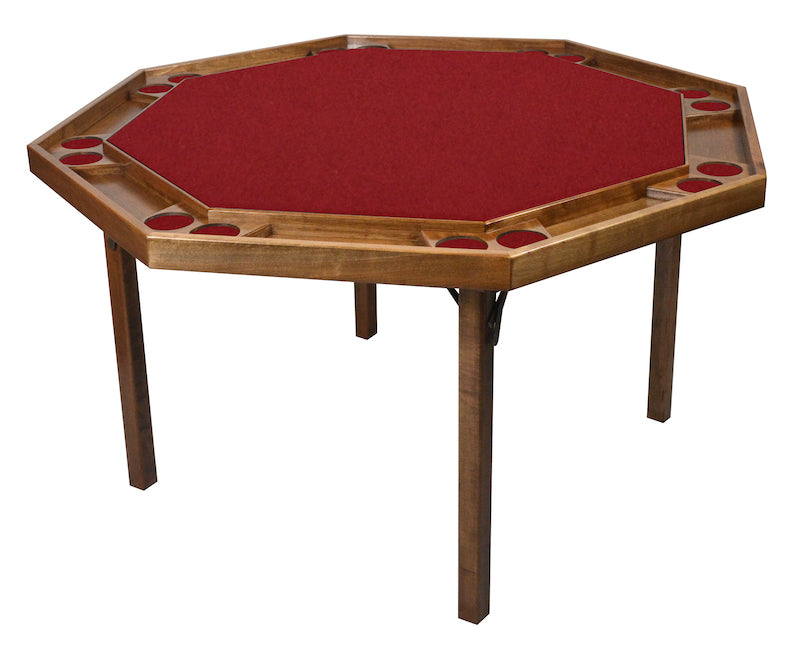 Contemporary Folding Poker Table in Oak