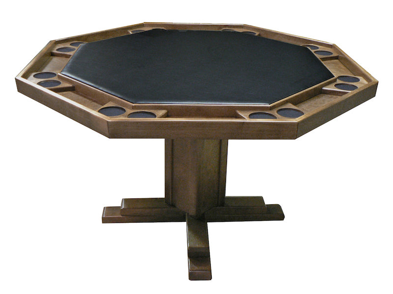 52" PEDESTAL BASE POKER TABLE IN OAK OR MAPLE