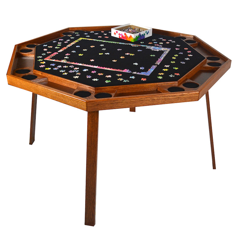 Folding Poker Table in Oak