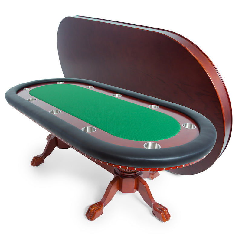 BBO-ROCKWELL-POKER-TABLE-CLOSE-UP-WITH-SUITED-SPEED-CLOTH-IN-GREEN-WITH-DINING-TOP